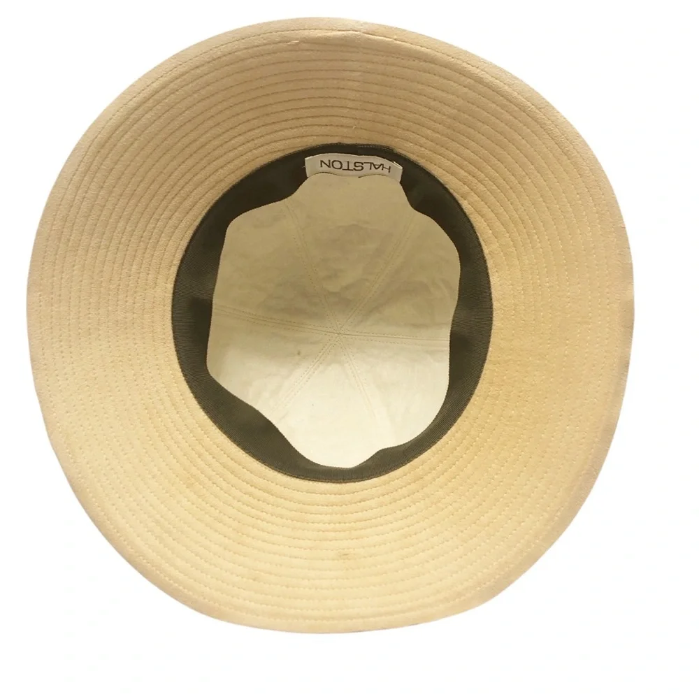 Halston Vintage | 1972 Tan Ultra Suede Bucket Hat ASO Cover of Newsweek 70s